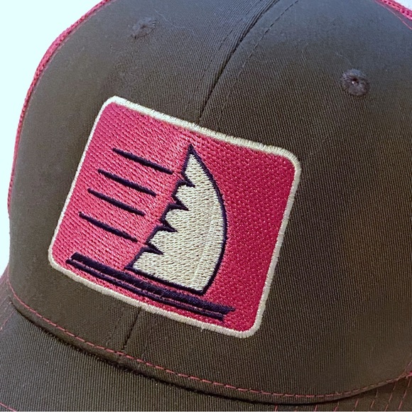 Richardson 112 Virgin Islands Castaway Tour Co Trucker Cap SnapBack Hat Pink Gry - Picture 4 of 16